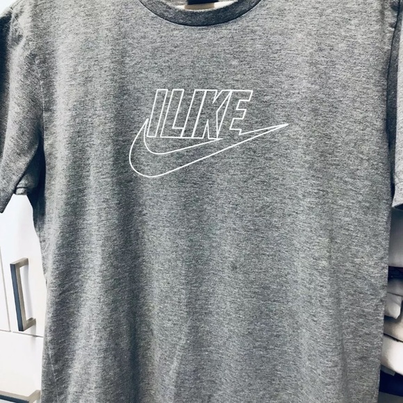 nike ‘I like’ t shirt medium - Gray - From Japan - Picture 3 of 3